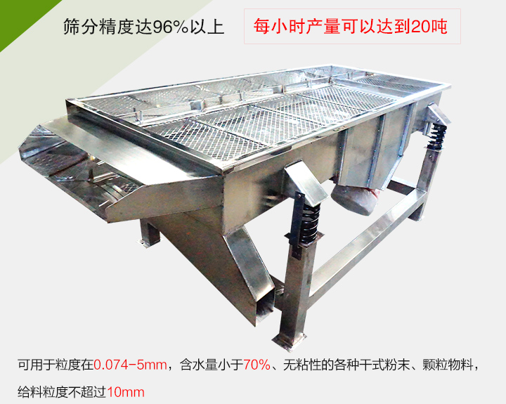 粮食筛分机各种干式粉末、颗粒物料,给料粒度不超过10mm